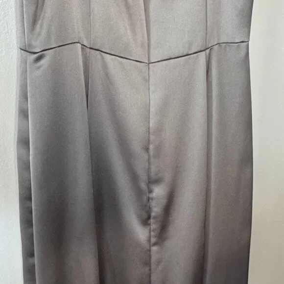 Amsale Tatia GB212S Bridesmaid Dress (Gunmetal - Fluid Satin) Size 6 - Picture 6 of 6